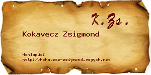 Kokavecz Zsigmond névjegykártya